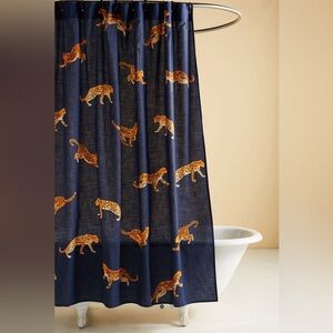 Anthropologie Leopard Organic Cotton
Shower Curtain
